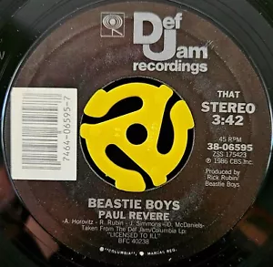 Rap Hip Hop 45 - Beastie Boys - You Gotta Fight/Paul Revere - Def Jam Vg++ HEAR - Picture 1 of 2