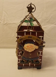 Weihnachtsdekoration Metall Weihnachtsmann Laterne T-Licht 12×4,5 cm  - Bild 1 von 5