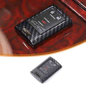 Car Key Fob Case Shell For Cadillac Escalade XTS XT5 CTS DTS SRX ATS ABS Carbon - Imagen 1 de 12