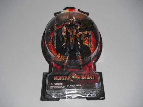 Jazwares Mortal Kombat 20th Anniversary 6" Scorpion Action Figure New Sealed NOC Cover