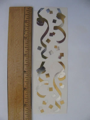 Mrs. Grossman's CONFETI ORO Y PLATA 2 Mod cada uno 2" X 3.25" Nuevo de Lote Antiguo Foto 1 de 4