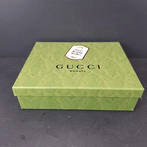 EMPTY Gucci Beauty Gift Box Green Storage Signature Logo 9 x 7 x 2.5" - Picture 1 of 8