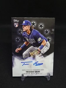 2024 Topps Tristan Gray RC Rookie Baseball Stars Auto Black #197/199 Rays - Picture 1 of 3