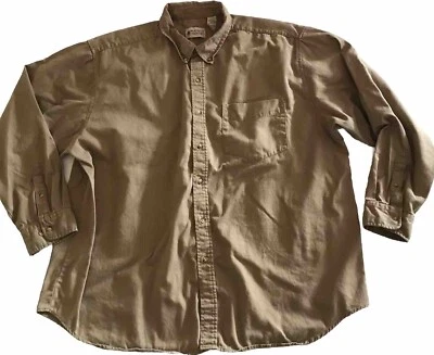 Camisa De Colección Territorio del Noroeste Para Hombres 3X Caqui Papá Informal Grunge Vaquero Botón Foto 1 de 4