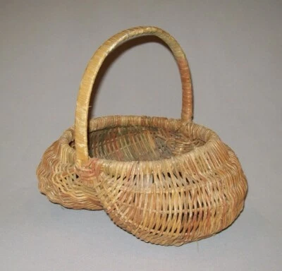 Gran canasta antigua antigua de colección años 20 sauce nalgas pintura original muy bonita Foto 1 de 4