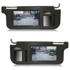 7" Car LCD Rear View Mirror Screen Monitor DVD/VCD/GPS/TV Sun Visor Left/Right