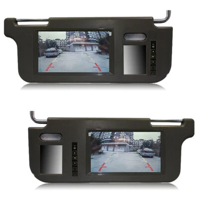 7" Car LCD Rear View Mirror Screen Monitor DVD/VCD/GPS/TV Sun Visor Left/Right - Image 1 of 4