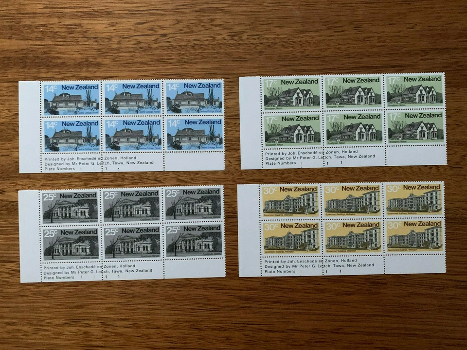  New Zealand  - 1980 Architecture Set - Imprint Blocks of 6  - Image 1 of 1