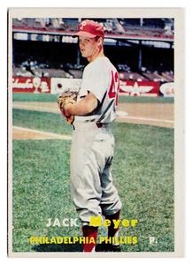 Jack Meyer - 1957 Topps #162 - Philadelphia Phillies - Excelente - Imagen 1 de 2