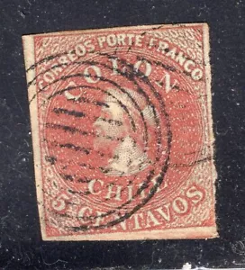 CHILE, SOFICH # 1 FA5-2, USED, 4 MARGINS - Picture 1 of 1