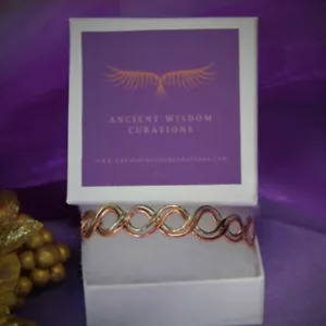 Copper Bracelet/Artisan Made/Delicate Two Color Copper Woven Braid/AWC7007 - Picture 1 of 4