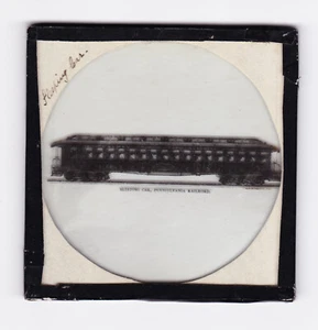 Sleeping Car Pennsylvania Railroad America Theme Magic Lantern Glass Slide - Picture 1 of 2