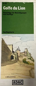 Vintage ADAC Golfe du Lion Frankreich Deutscher Stadtplan F73 - Bild 1 von 5