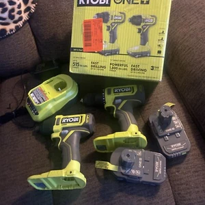 Ryobi ONE+ 18V Drill/Driver 2-Tool Combo Kit - PCL1200K2 - Picture 1 of 3