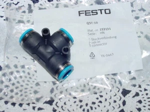 Festo QST-10, T-Connector, Push-In Fitting, Mat-Nr. 153131, NEW in Package! - Picture 1 of 4