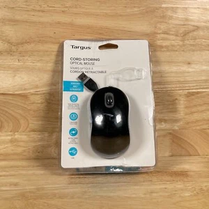 Targus PAUM7501U Gray/Black Wired USB 3-Buttons Retractable Optical Mouse For PC - Picture 1 of 2