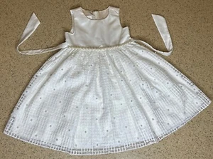 American Princess 4T Mädchen Kleid Größe 4 weiß Perlen Hochzeit Taufe Kirche - Bild 1 von 9