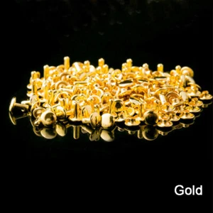 50Pcs 6-12mm Double Cap Rivets Metal Fixing Stud Repair Tools Kit for Leather Be - Bild 1 von 9