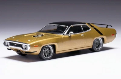 IXO 1/43 DIECAST 1971 PLYMOUTH GTX RUNNER 440 IN METALLIC GOLD & BLACK CLC529 - Image 1 of 4