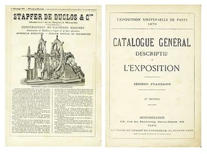 Dépt 13 - Marseille - Rare Publicité Machines Marines Catalogue Expo Univ. 1878 - Picture 1 of 1