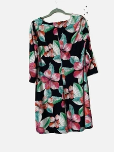 Tommy Hilfiger Mujer Vestido Vaina Cuello Redondo Multicolor Mangas 3/4 Talla 14 - Imagen 1 de 7