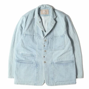 HERILL Jacket Size: 2 22SS Zepanese Club Washed Denim Button Indigo Used BEEG-0 - Picture 1 of 5