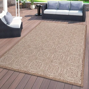 Rugshop Outdoor Rug Transitional Floral Circles Textured Indoor Outdoor Carpet - Picture 1 of 41