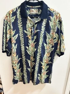 Vintage Tori Richard Hawaiihemd Large Baumwolle Rasen hergestellt in den USA tolle Qualität - Bild 1 von 3