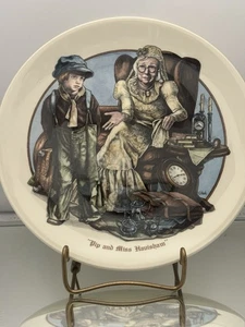 Bemerkenswerte Welt von Charles Dickens Pip & Miss Havisham LE Ausgabe Sammelteller - Bild 1 von 2