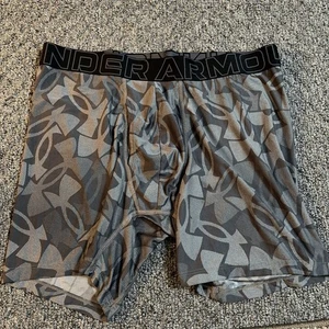 Calzoncillo boxer Under Armour para hombre gris patrón UA ropa interior grande L bonito atlético - Imagen 1 de 5
