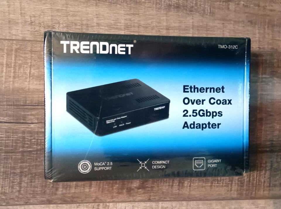 TRENDnet TMO 312C - MoCA 2.5 Gigabit Ethernet Over Coax Adapter LAN - Sealed - Image 1 of 4