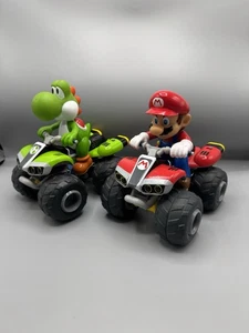 Nintendo Mario Kart 8 Super Mario Bros 4-wheelers Yoshi And Mario- No Remotes - Picture 1 of 7