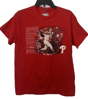 Camiseta roja Majestic Philadelphia Phillies Bryce Harper #3, talla M - nueva sin etiquetas Foto 1 de 4