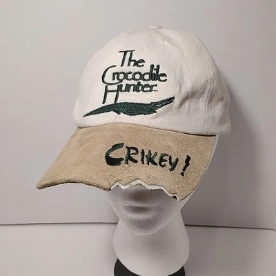 De colección 2000 ¡El cribón cazador de cocodrilos! Gorra de béisbol Australia Zoo Bite Mark Foto 1 de 4