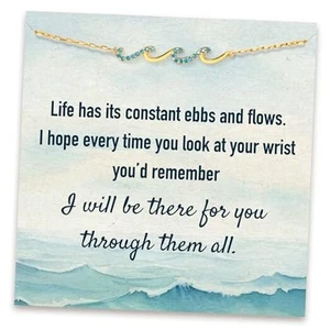  Wave Bracelet, Gifts for Women 925 sterling silver plated with 18k gold - Picture 1 of 7