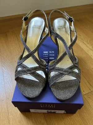 New in Box - Vintage Stuart Weitzman Axislith Sandals Heels Pyrite Nocturn - 11M - Image 1 of 4