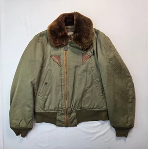 USAAF Vintage 1940s WW2 WWII B-15A Flight Bomber Jacket Mens 38 Medium M - Picture 1 of 13