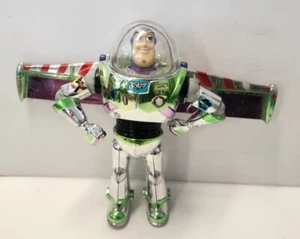 Disney Toy Story Buzz Lightyear Chrome Silver Green Intergalactic Figure - Picture 1 of 5