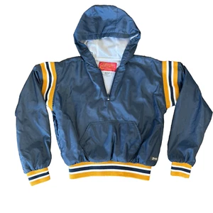 Vintage Birdie Bomber Jacket Yellow Quarter Zip USA Boys Youth M Richard Leslie - Picture 1 of 8