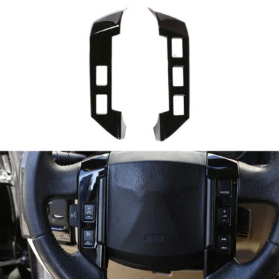 Cubierta de botón del volante Golssy negra para Land Rover Freelander 2 LR2 2007-12 Foto 1 de 4