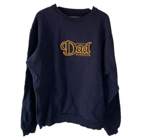 University of Dad Windsor Navy Blue Embroidered Men's Sweatshirt Approx. Size XL - Picture 1 of 4