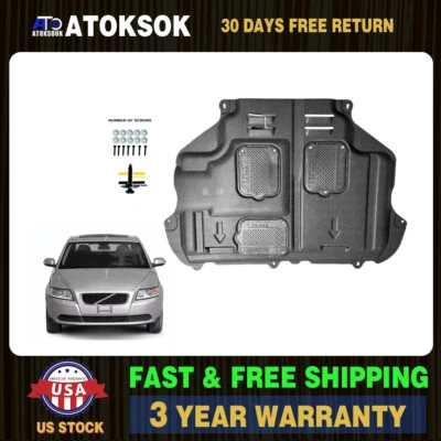 Auto Under Engine Guards Fit For 2008-2011 Volvo S40 Splash Guand Mud Flaps - Image 1 of 4