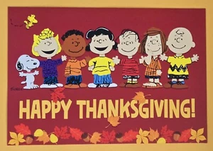 Peanuts "Snoopy & Co" Happy Thanksgiving Greeting Card (+Envelope 5x7"). - Picture 1 of 4