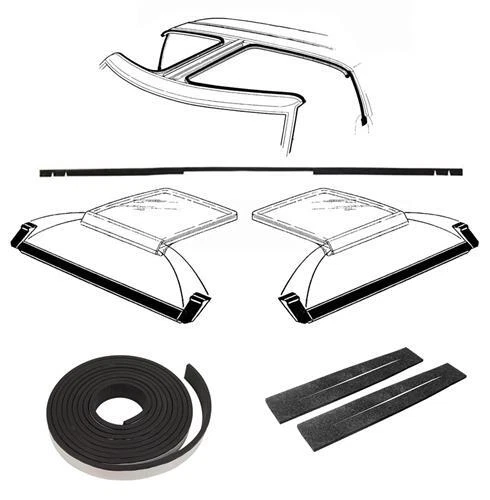 1987-1988 FORD MUSTANG T-TOP 9 PIECE WEATHERSTRIP KIT STREET OUTLAW SALE! - Image 1 of 4