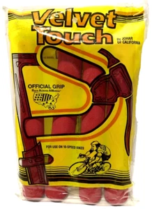 Bike Grips Bicycle Johar Racing Red Velvet Touch 10 Speed 80s Hunt Wilde Vintage - Picture 1 of 8