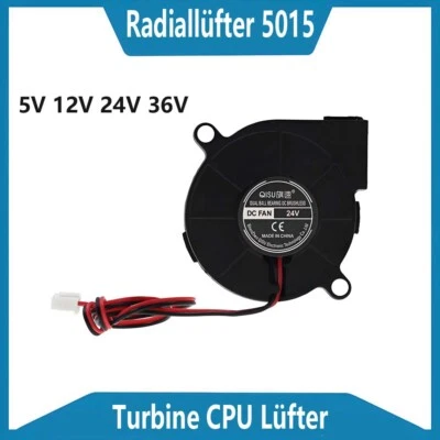 5015 Turbine Radiallüfter CPU Lüfter Bauteilkühler 5V 12V 24V 36V Fan Cooler - Bild 1 von 4