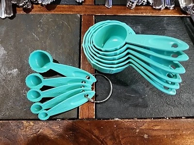 Nordic Ware 11PCS Sea Glass Blue Bundt Measuring Cups + Measuring Spoons Set - Image 1 of 3
