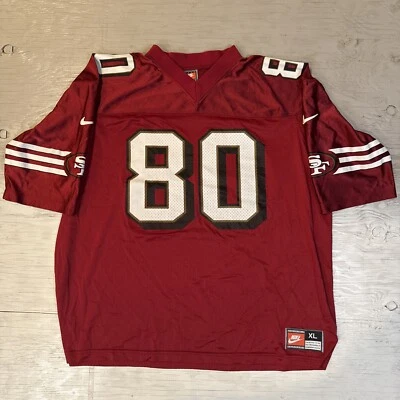 RARO! Camiseta deportiva vintage años 90 NFL Nike San Francisco 49ers Jerry Rice #80 talla XL Foto 1 de 4