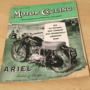 MOTOR CYCLING Vintage Motorcycle Bike, Scooter Magazine May 17th 1956 - Imagen 1 de 1