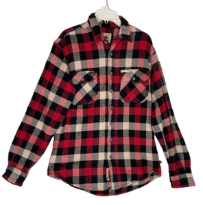 Dakota Grizzly Hemdjacke Medium Tall rot schwarz kariert dick Flanell Shacket - Bild 1 von 8
